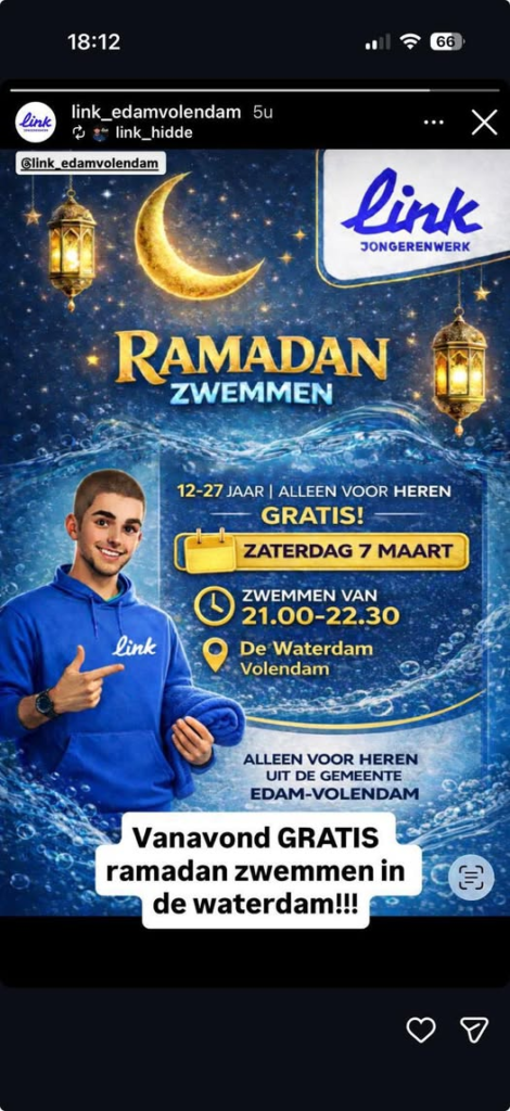 Ramadan zwemmen in De Waterdam…